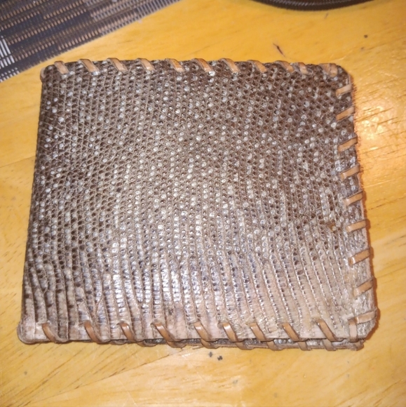Mens braided snakeskin vtg wallet like new - Picture 1 of 7
